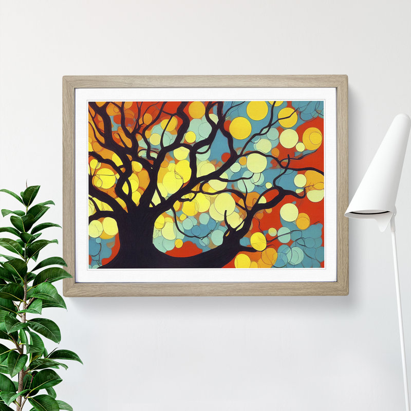 Inspiring Tree - Single Picture Frame Print, 25cm H x 34cm W x 2cm D, Oak