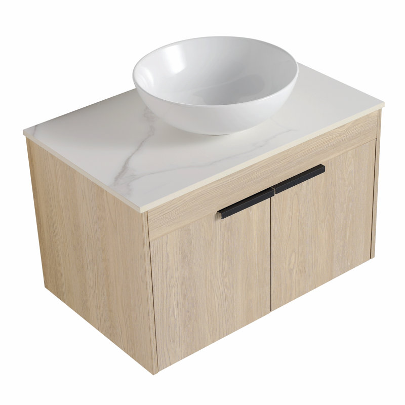 Ensemble de meuble-lavabo mural simple 29,5 po Kadavion
