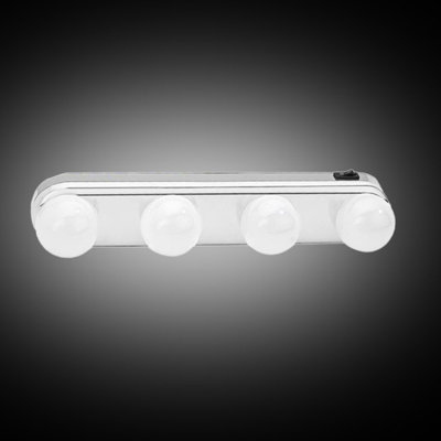 Mererid 4-Light White/Silver Dressing Mirror Light