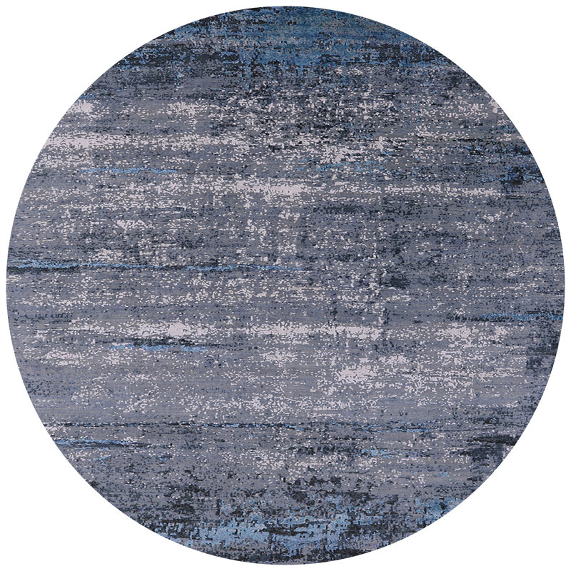 Tapis bleu / rouge, Rond 6 pi