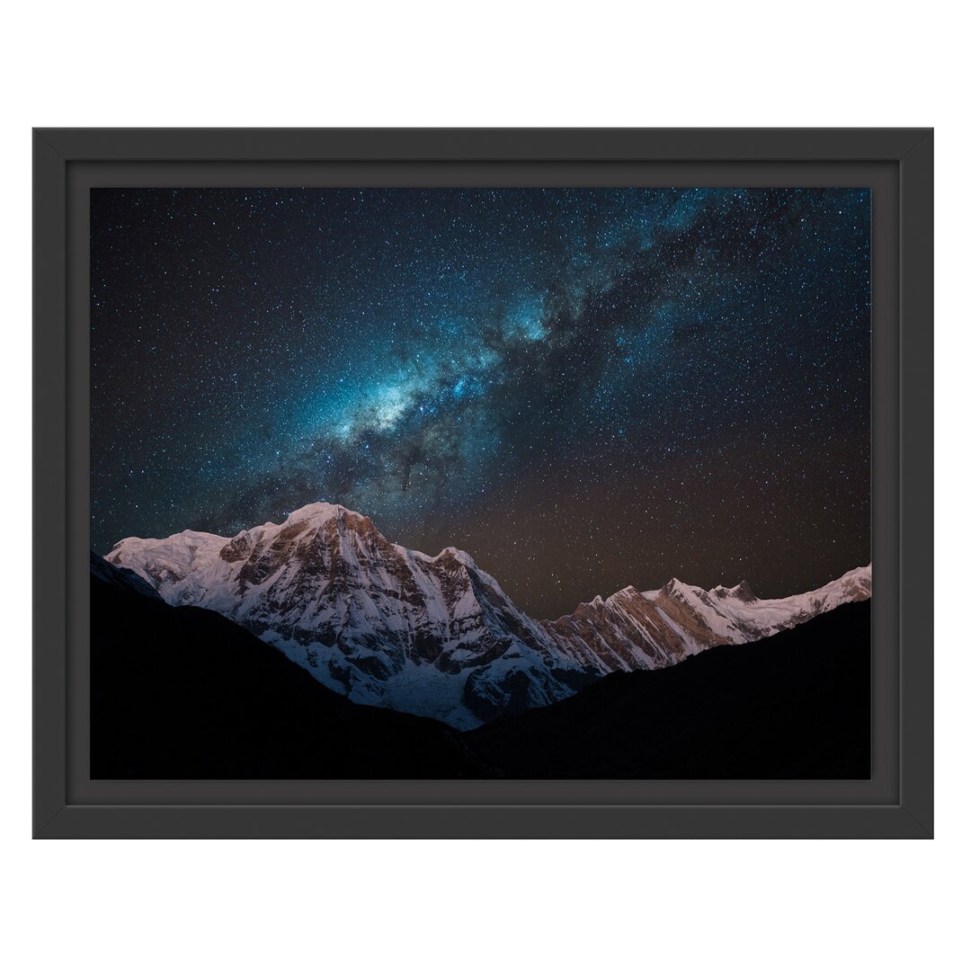 Gerahmtes Wandbild Annapurna bei Nacht