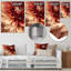 Décoration murale orange en métal fleur de dahlia orange IV-87830202