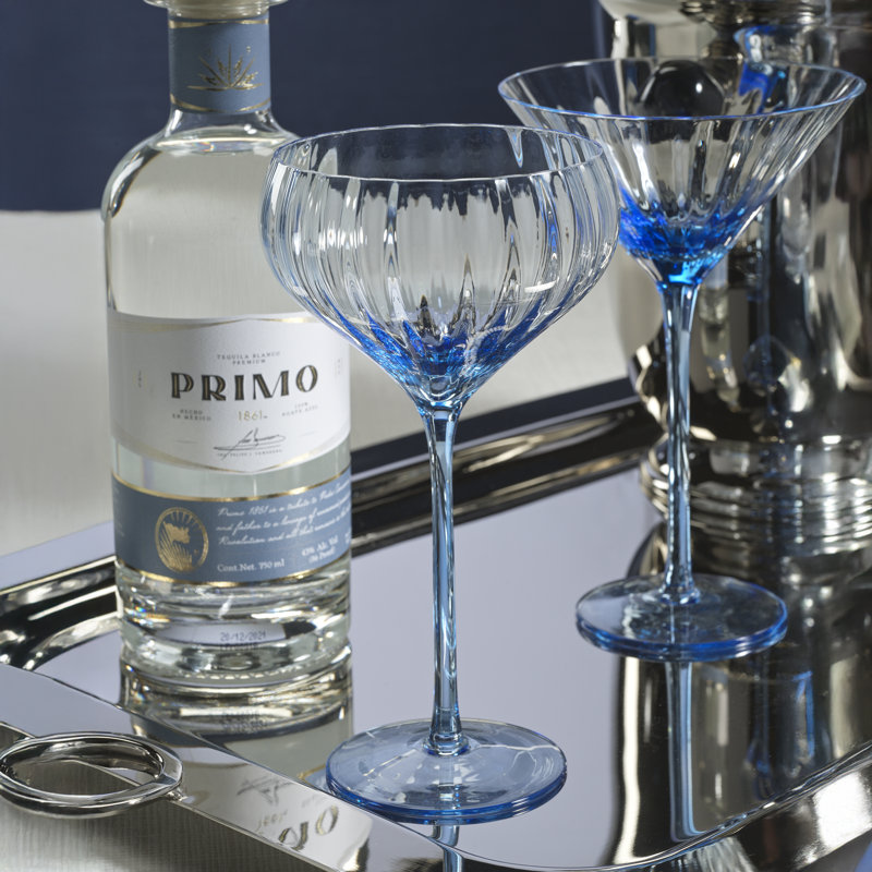 Verres à cocktail Boulder Optic, ensemble de 4, Bleu
