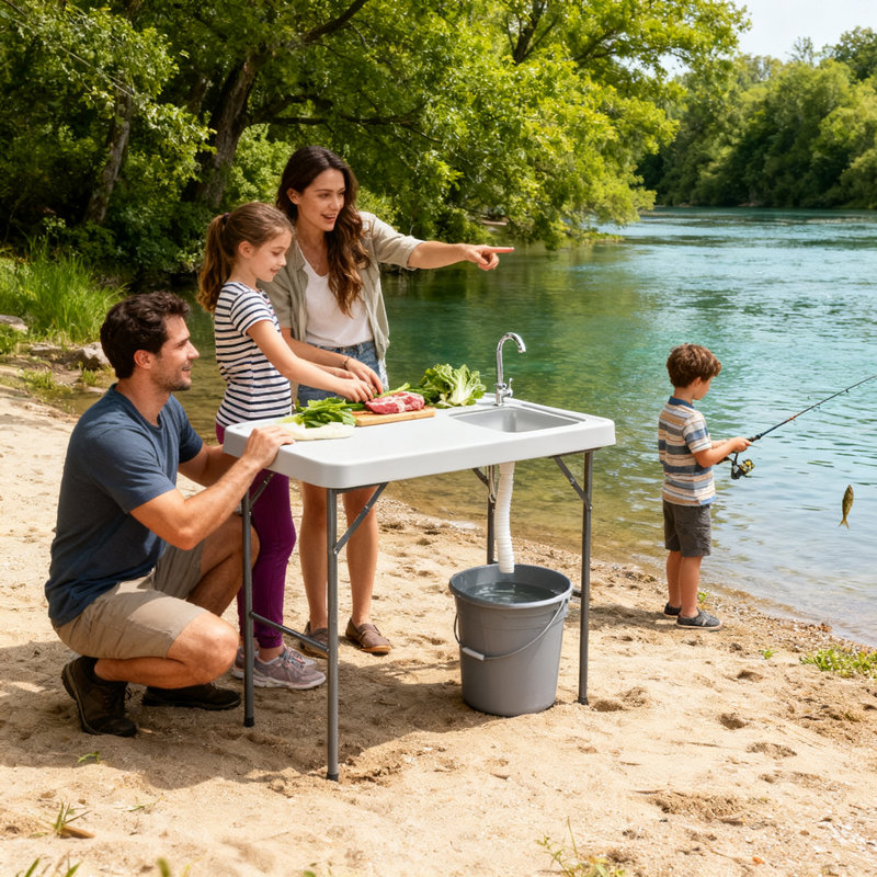 Patio Folding Fish Cleaning Table