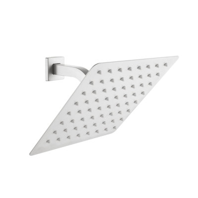 Pomme de douche ultra-mince en acier inoxydable 304 - Chute de pluie élevée avec buses autonettoyantes, Protection complète du corps, Installation sans effort, Couverture auto-pluie incroyable, Installation simple