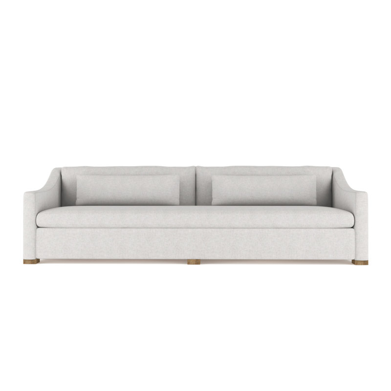 Crosby Slope Arm Sofa, Plush Velvet Chocolate, 32.5" H x 108" W x 38" D, Weathered