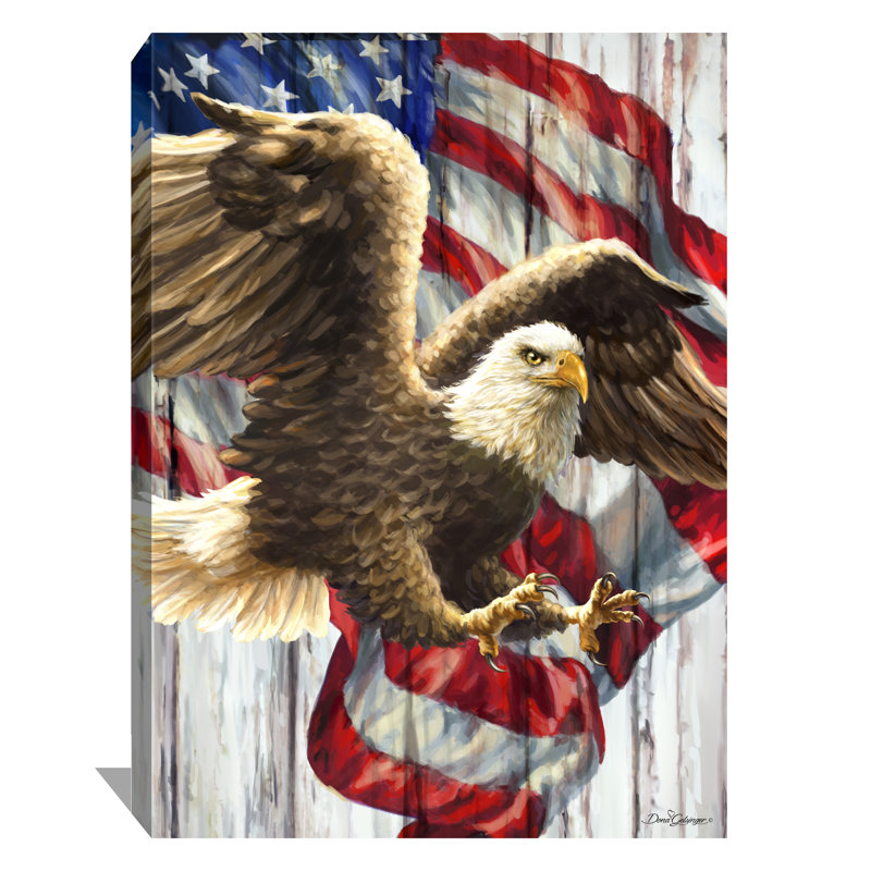Art mural Liberty Eagle, H 24 po x l 18 po x p 1 po
