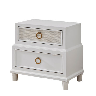 Ainslei 2-Drawer Nightstand - White