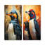 «Curious Penguins Snowy Wonders» - ensemble de 2 impressions de pingouins-2082249403