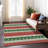 Machine Washable Indoor/Outdoor Christmas Reindeers Xhevrie Red Rug-1003447329