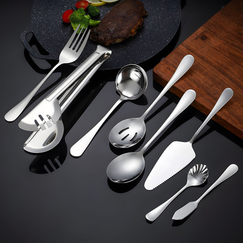 Orlander Stainless Steel Serving Set, Silver