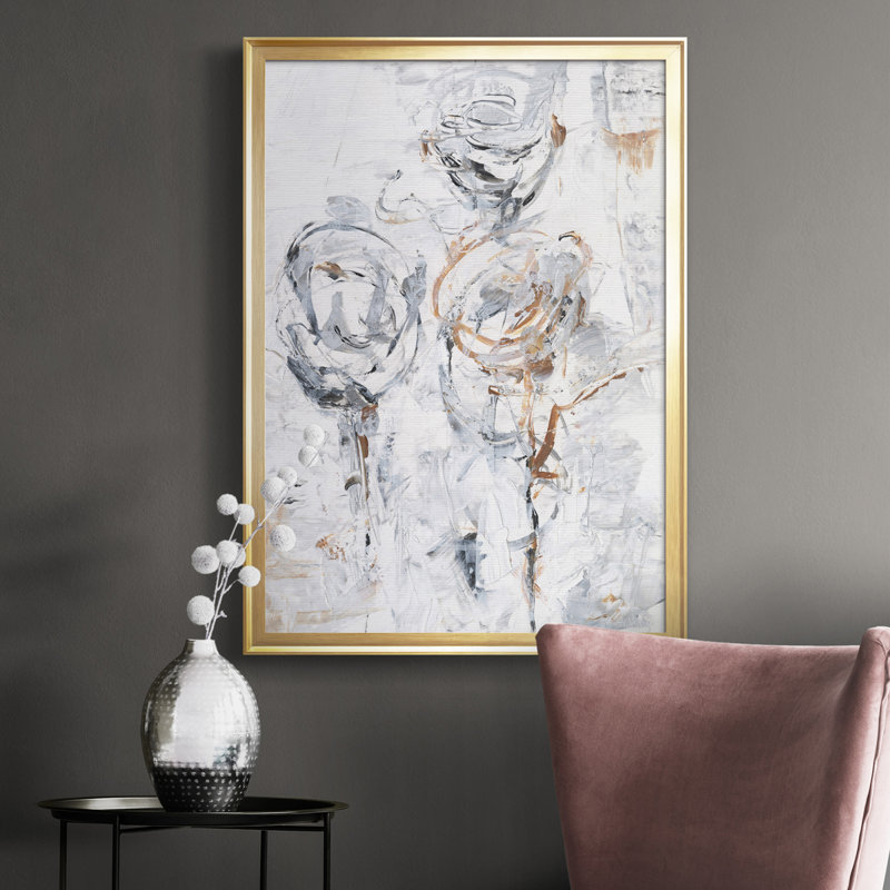 Printemps, fleurs sauvages I, toile encadrée de qualité supérieure - prête à être accrochée, H 24,5 po x l 18,5 po x P 1 po