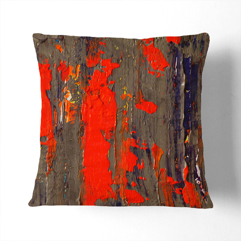 Abstract Square Cushion, 40 x 40 cm, Stone
