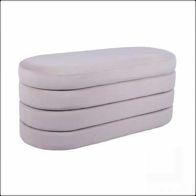 Banc avec rangement en velours