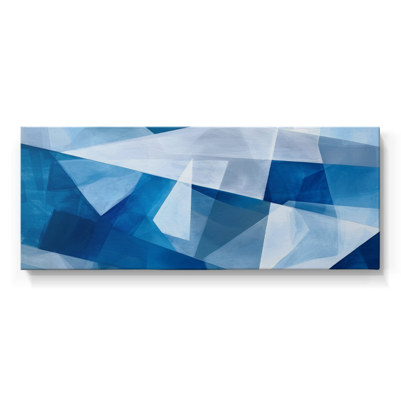 Série abstraite-Cxxxi - Toile tendue avec châssis - Prêt à être accroché, H 12 po x l 30 po