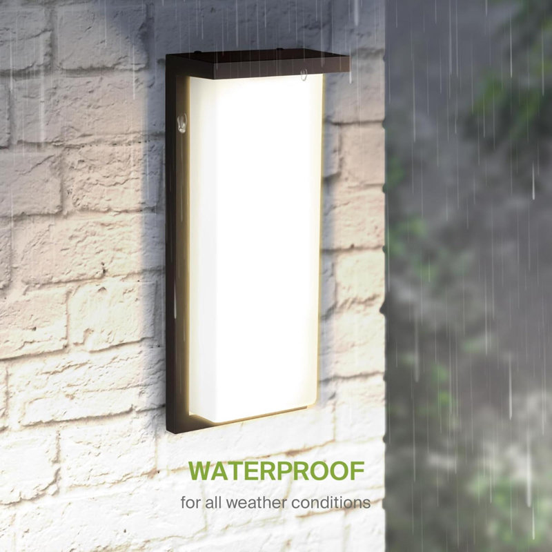 Luminaire mural encastré | 20W 1900LM 3000K-5000K 120V | 3CCT, à intensité variable, imperméable, répertorié ETL | Applique extérieure avant, éclairage de garage, lampe de véranda d'extérieur