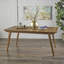 Table de salle à manger d'extérieur en bois massif de 69 po