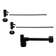 Pedestal Sink Installation Kit with Flat Trap and 1/4-Turn Lever Angle Stops