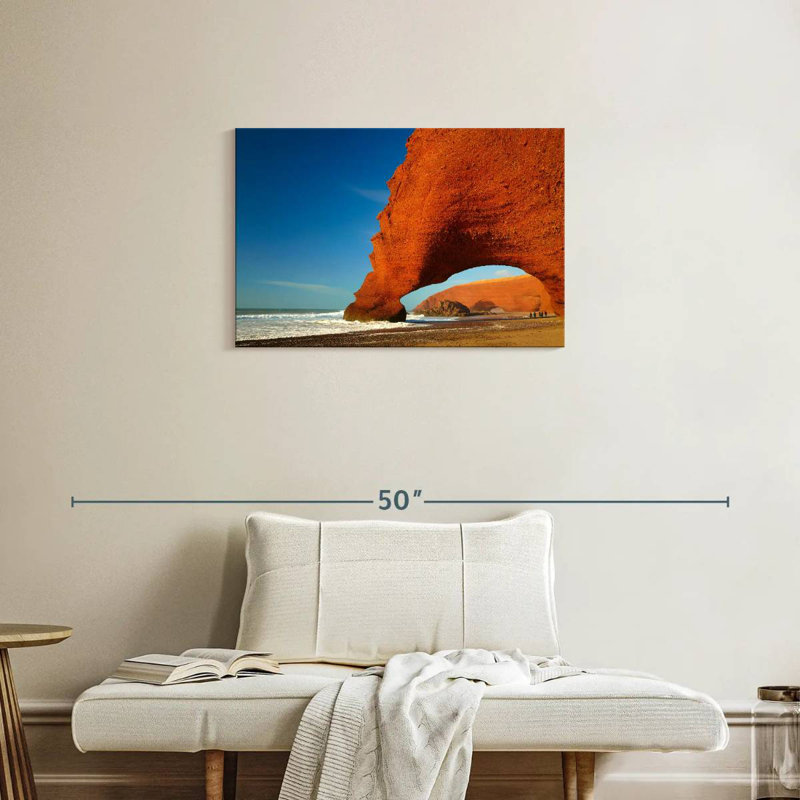 Plage à arche rouge marocaine Gillard, H 20 po x l 30 po