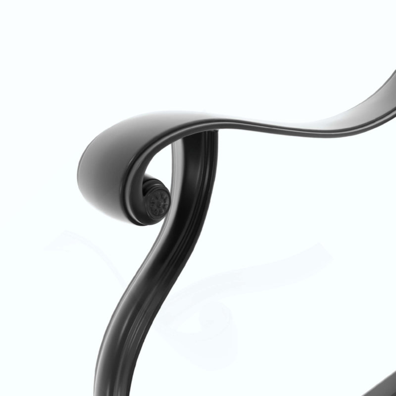 Ensemble de salle à manger 5 pièces en aluminium coulé résistant aux intempéries, comprenant 4 chaises pivotantes et une table rectangulaire avec cadre