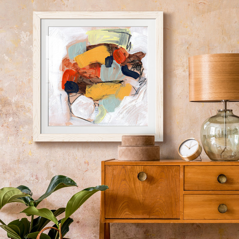 " Lunchbox I ", White Framed, 17" H x 17" W x 1" D, White