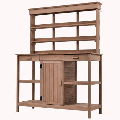 Nieisha Fir Wood Potting Bench
