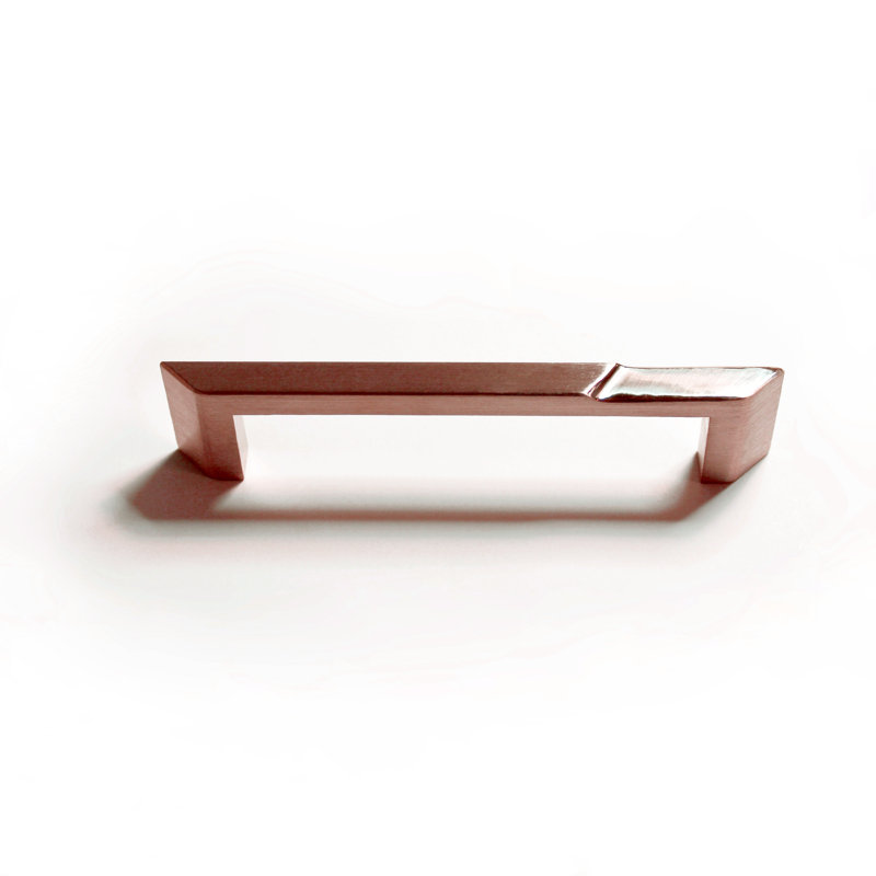 Pyramid 5 1/4" Center to Center Bar Pull, Brushed Copper, 5 1/4"