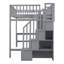 Lit mezzanine avec bibliothèque, tiroirs, bureau et garde-robe-110899364-110899367