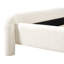 Base de lit tapissier grand format avec tête de lit courbée, lit en tissu moderne avec support en lattes de bois, aucun sommier requis, assemblage facile, blanc-1046312645