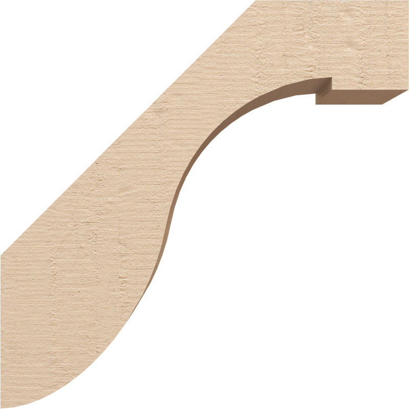 Attelle de genou Del Monte Timberthane en faux bois de cèdre brut, l 5 po x P 14 po x H 14 po, brun clair apprêté
