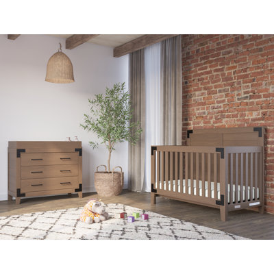 Ensemble de chambre de bébé standard et convertible 3 pièces Lucas