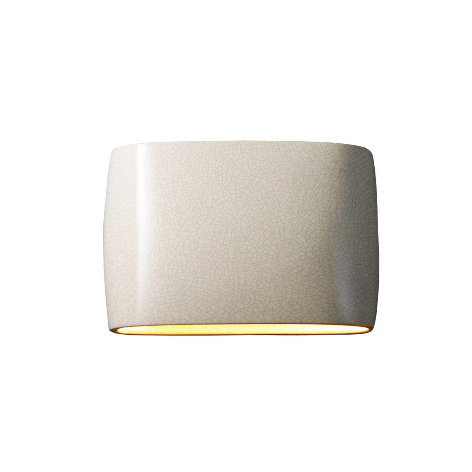 Logan Outdoor Ceramic Wall Light, 9.75" H x 16" W x 4" D, White Crackle, Incandescent