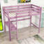 Twin Wood Loft Bed With Built-In Desk, Guardrail And Ladder-2128823704