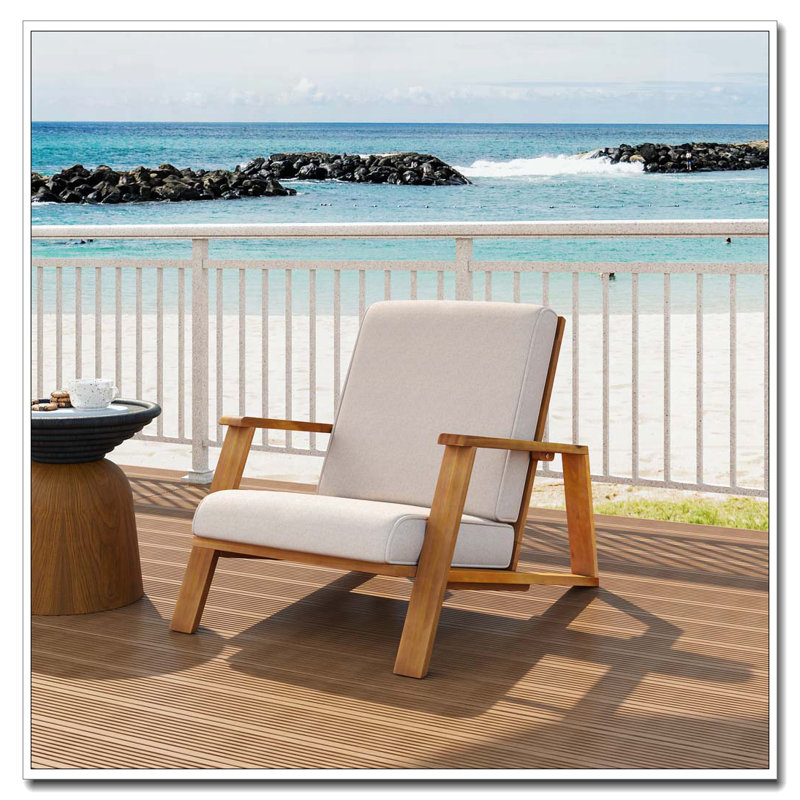 Acacia Wood Club Chair Stylish Comfort Versatile Design, Teak
