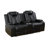 Faux Leather Power Reclining Loveseat With Center Console & Cup Holders-629882045