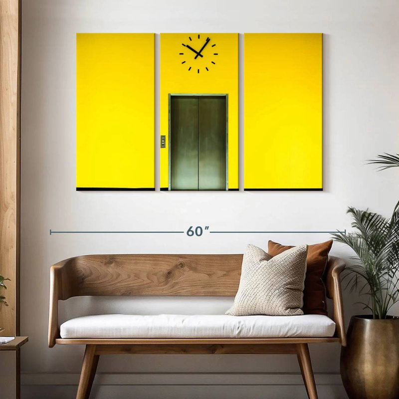 Yellow Elevator, 32" H x 50" W