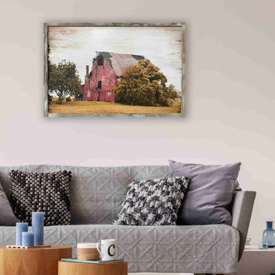 Ferme ancienne grange sur toile