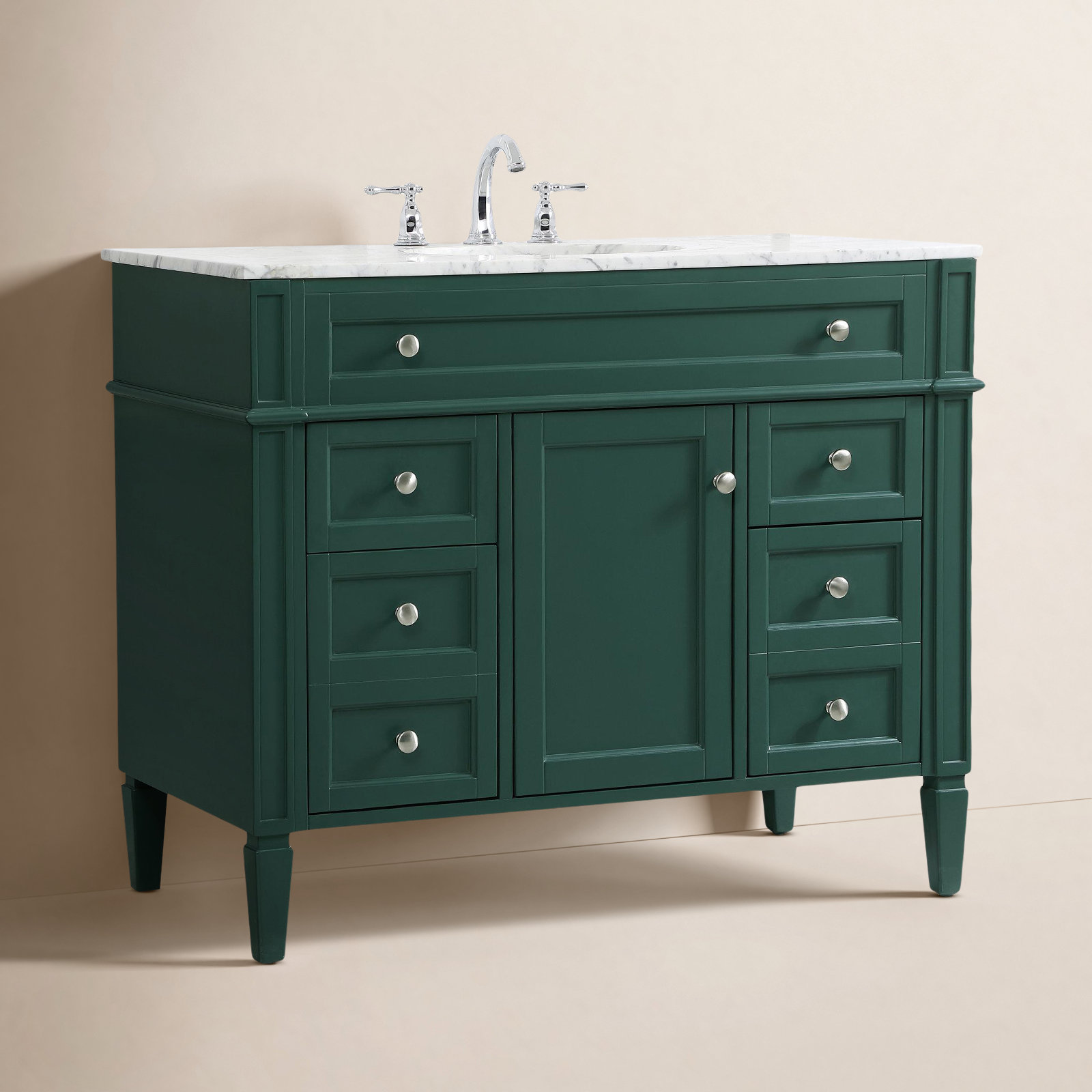 Rivers 42'' Single Bathroom Vanity, Green