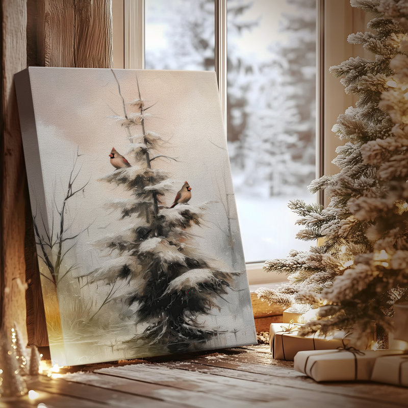 Toile enneigée de qualité supérieure avec Snow Bells Lane, H 60 po x l 40 po