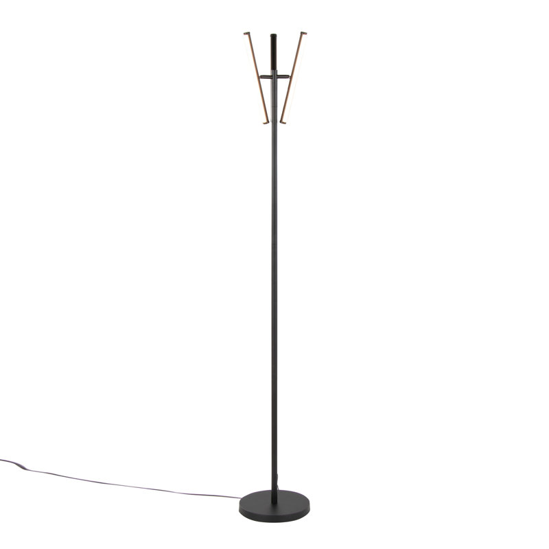 Modern Swivel Floor Lamp, Black