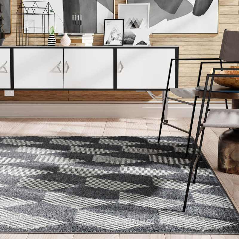 Khem Geometric Indoor Rug, Runner 2'6" x 8'