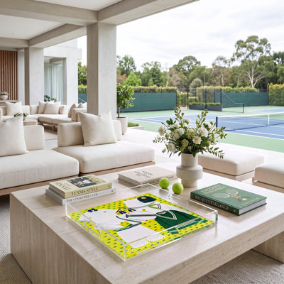 Tenniscore Fashionchartreuse Kelly Acrylic Square Decorative Tray