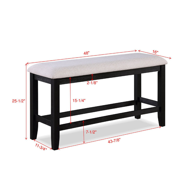 Banc rembourré 100% polyester Daiona