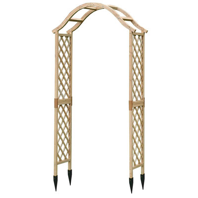 140cm W x 40cm D Solid Wood Arbour in Natural