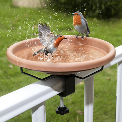 12 Inches Bird Bath Deck Mounted Bowl