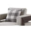 Fauteuil Niamey en tissu et finition noyer avec 1 coussin décoratif