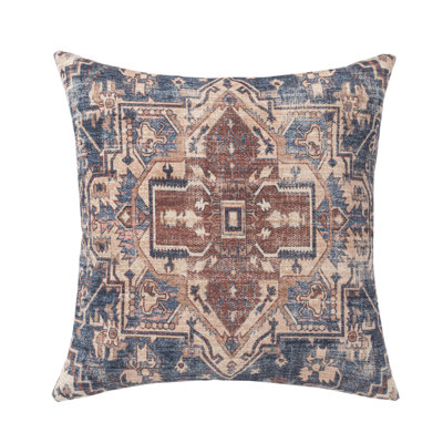 Rust Bohemian Medallion Polyester Throw Pillow Cover