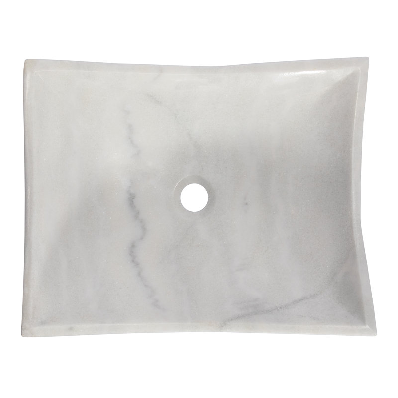 Eden Bath 14.75'' Gray Marble Rectangular Bathroom Sink