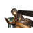 Girl laying on a bench reading a book Bronze Statue -  Size: 27"L x 39"W x 32"H