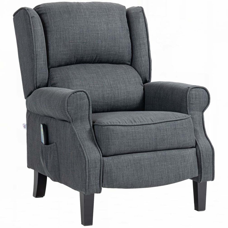 Finnley Recliner, Charcoal Gray 